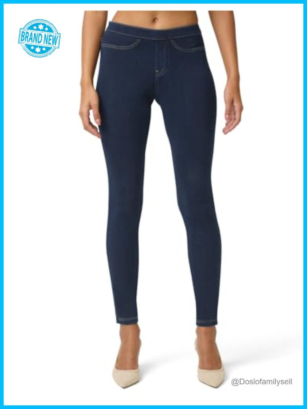 Denim Leggings High Waisted Jeggings Women's Skinny Pull On